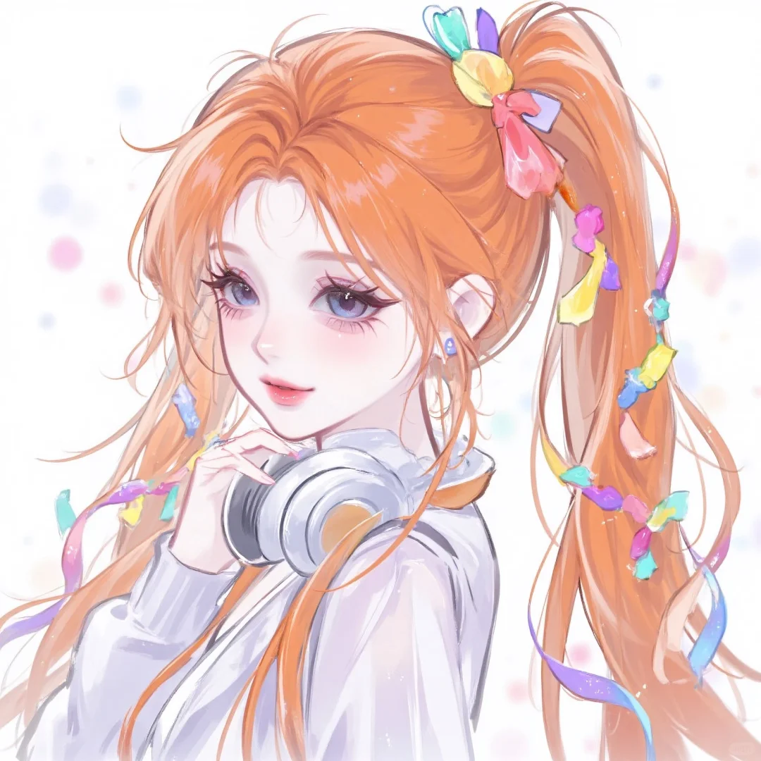 把橙色忘记了(＞﹏＜)还是马尾好看咋回事