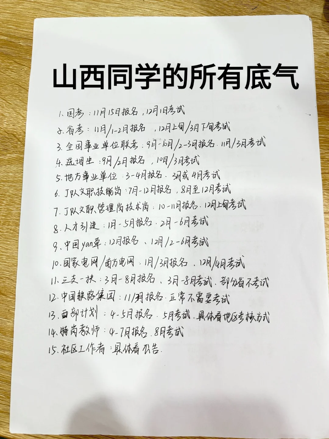 山西同学的所有底气！！
