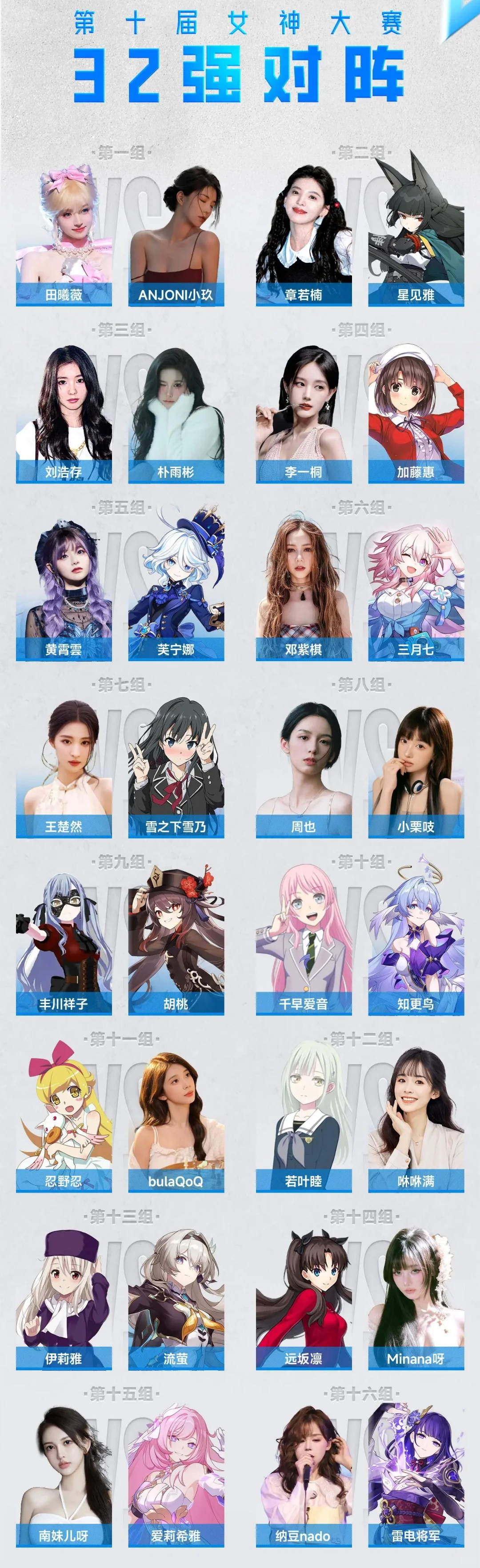 虎扑2025女神大赛 32强