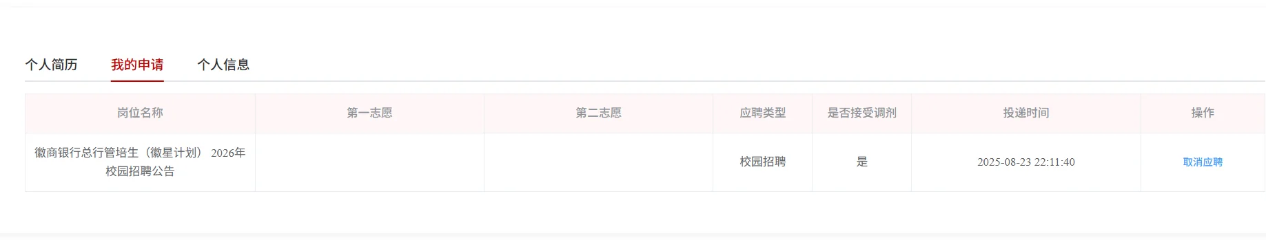 开始投简历啦