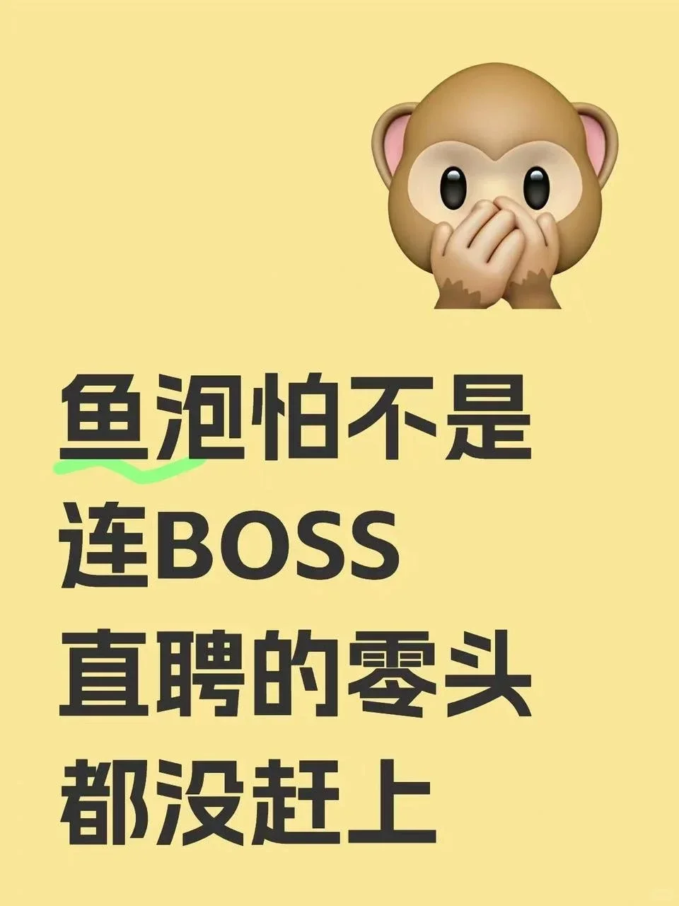鱼泡怕不是连BOSS直聘的零头都没赶上