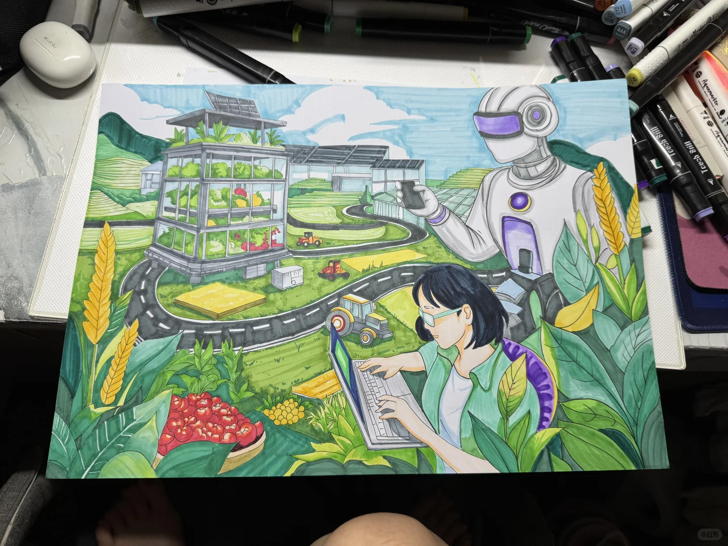 我画的AI和农业的未来✨