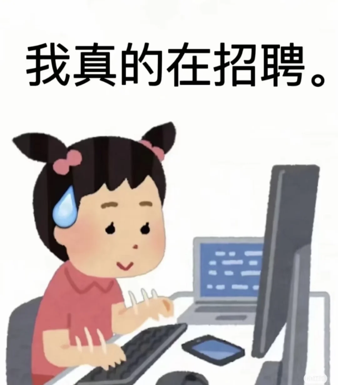 我真的很努力在招人了?