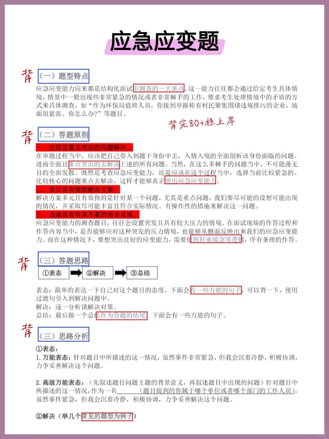 社区面试别紧张，冲刺可以借鉴一下我的模板