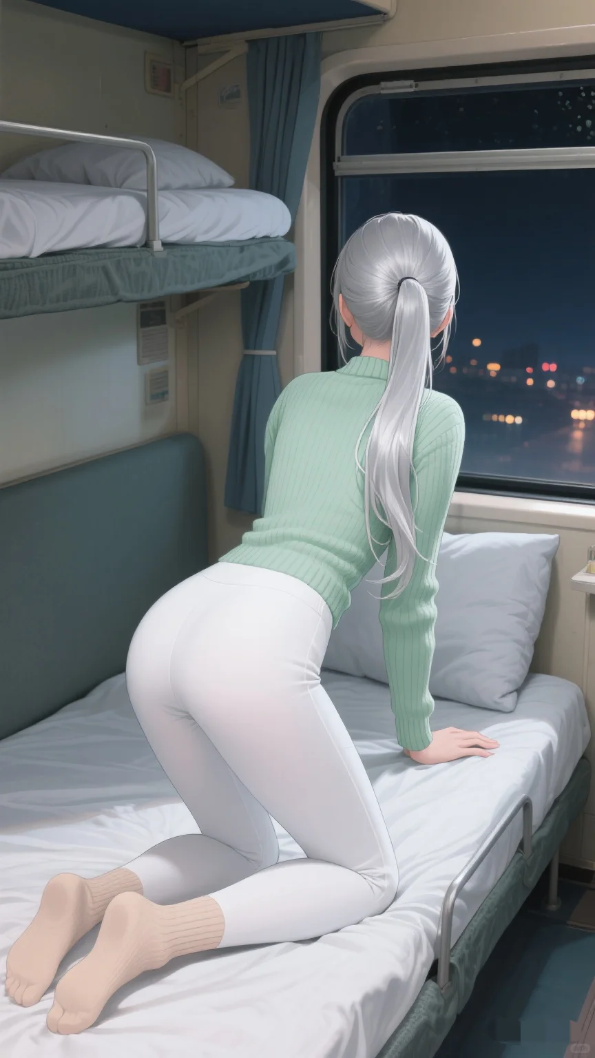 壁纸分享：卧铺列车上的美女小姐姐(新)