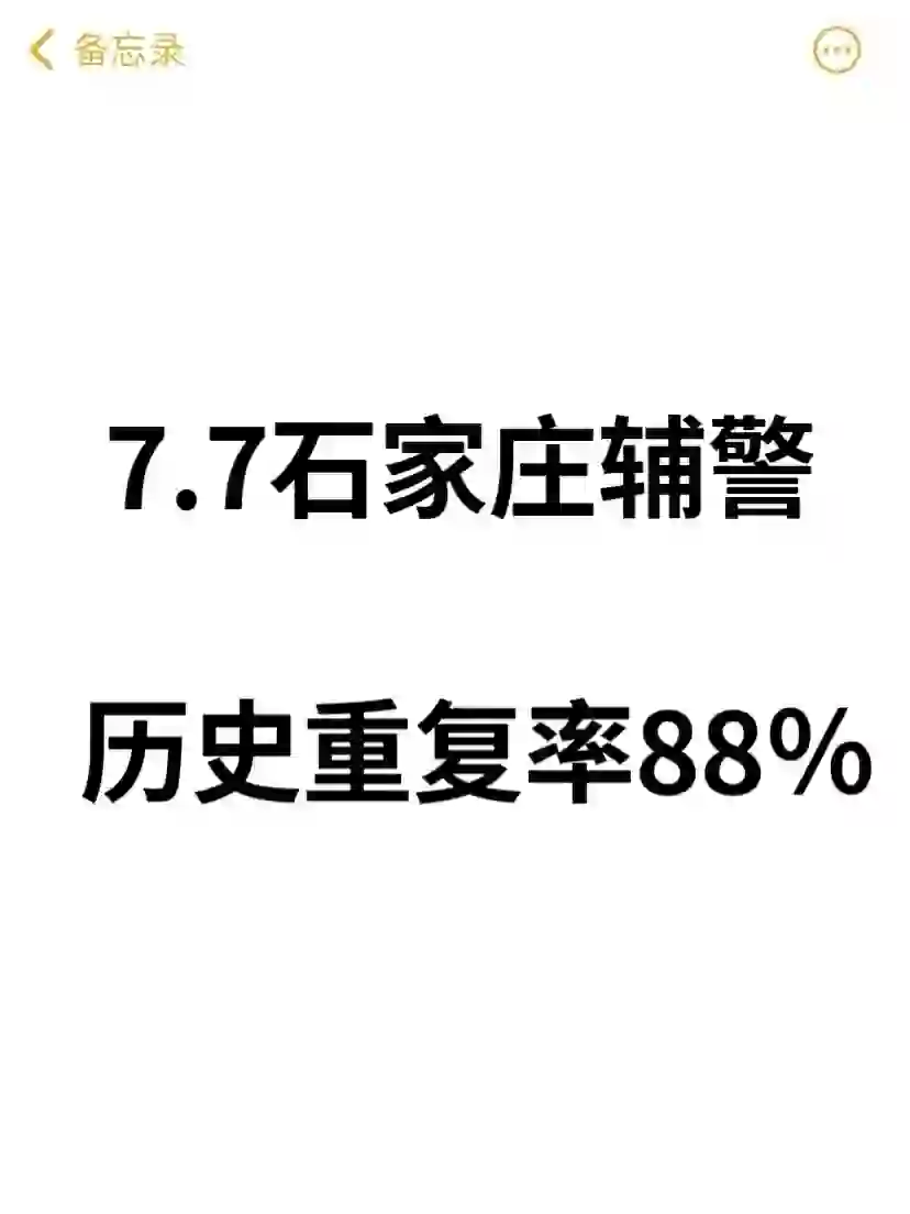 7.7石家庄辅警😂能帮一个是一个，快背吧