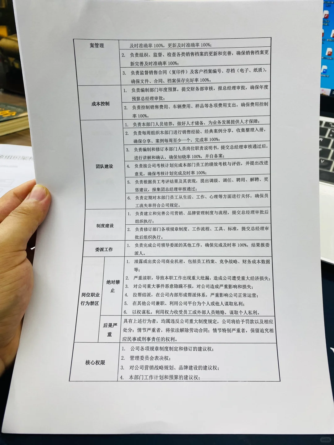 董事长岗位职责说明书