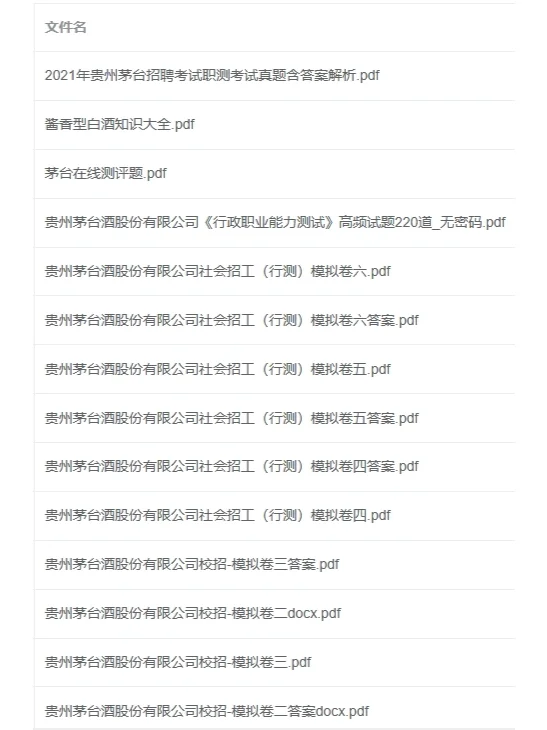 够用了，这份茅台招聘备考资料包真题模拟卷