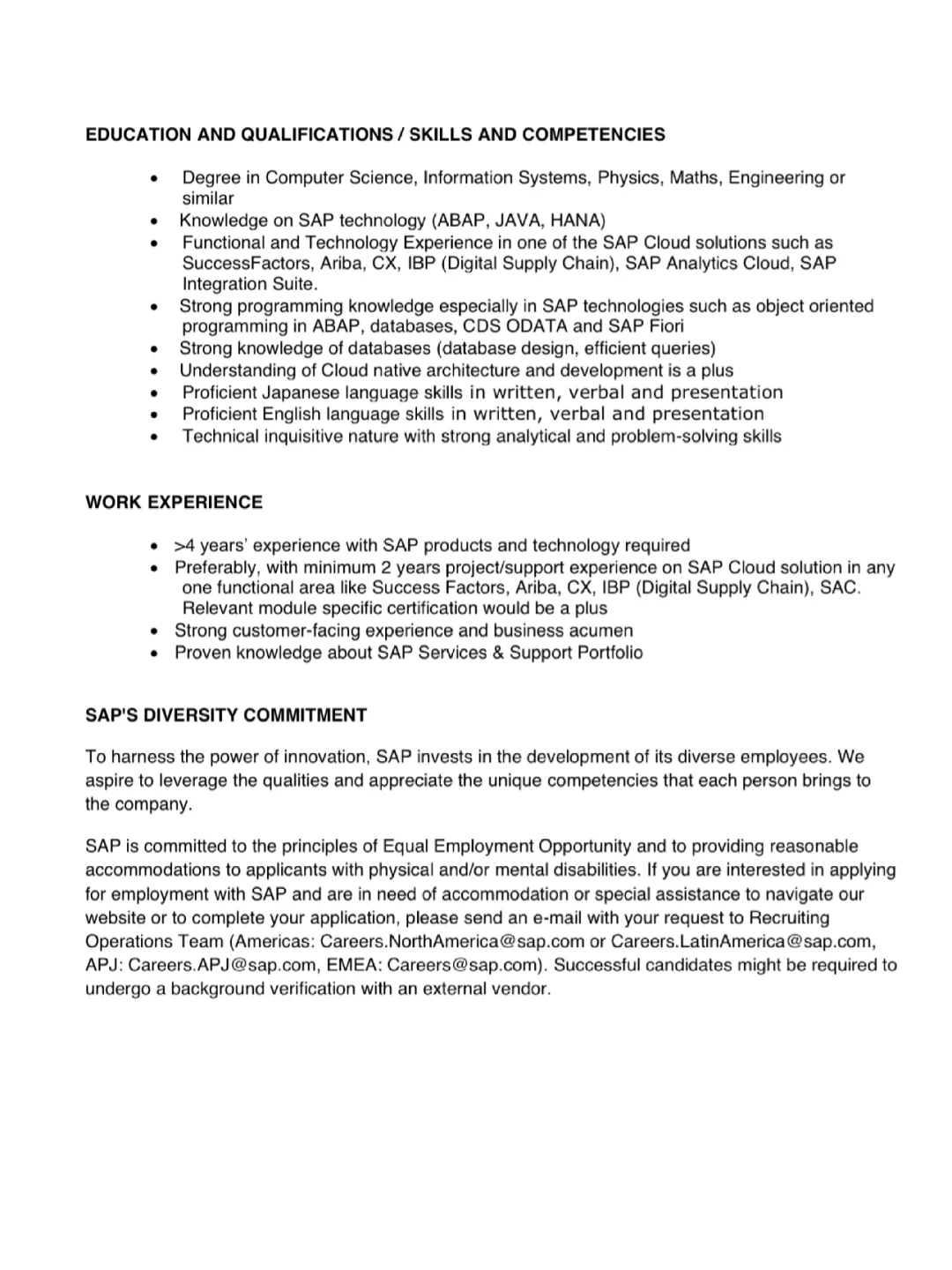大连外企 SAP内推日语+技术 天花板好公司