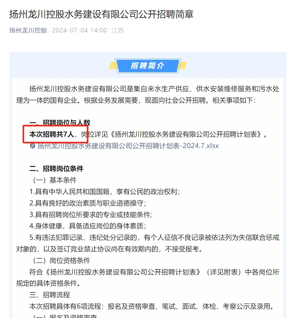 扬州招聘|国企招聘......