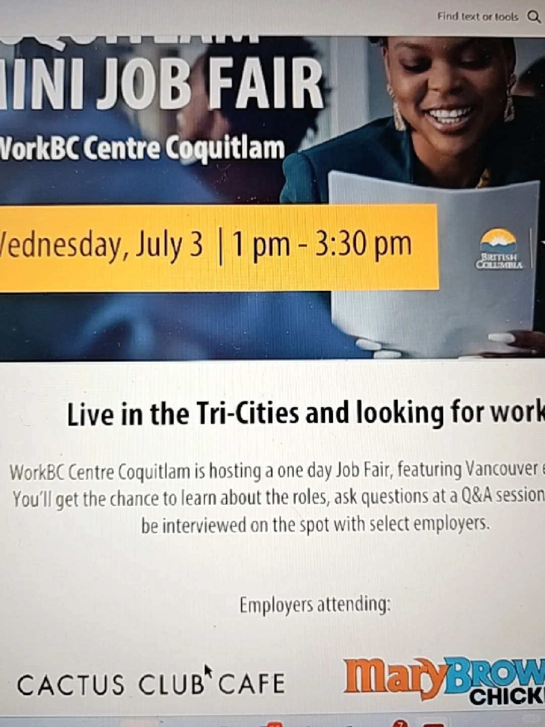 今天高桂林workbc中心有招聘会