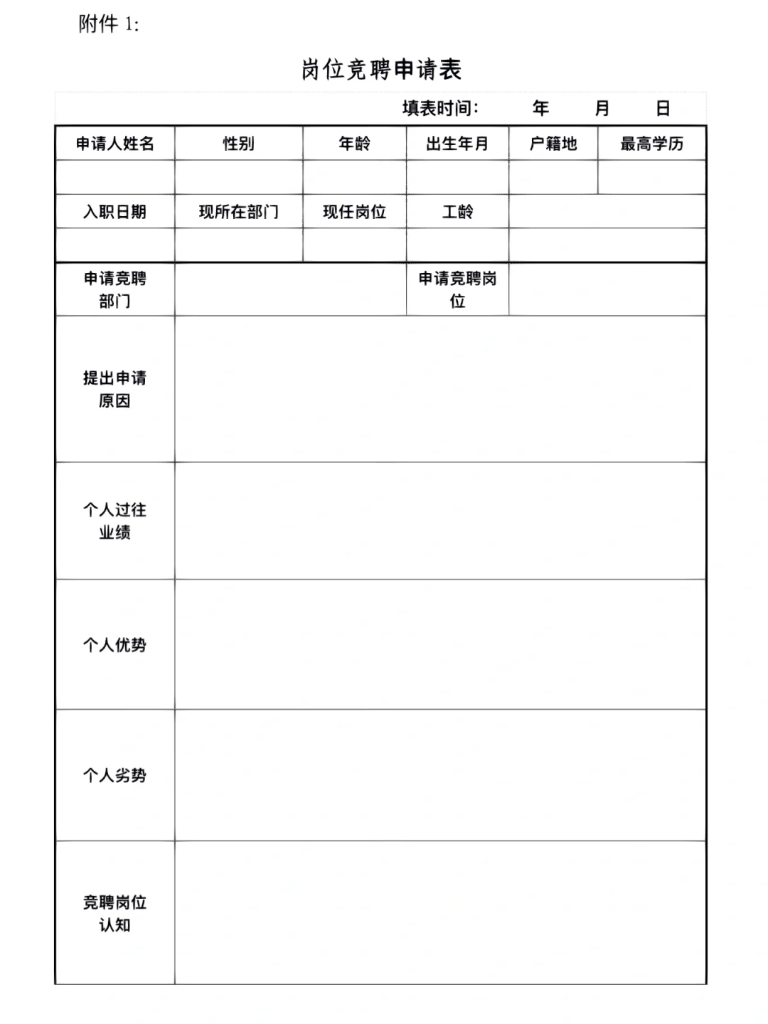 分享～关于公司内部岗位竞聘通知
