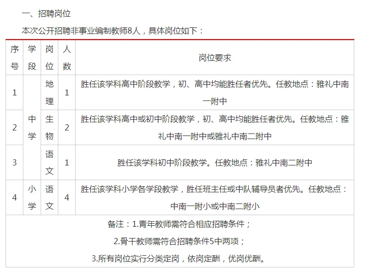 教师招聘～长沙雅礼集团中南大学附属