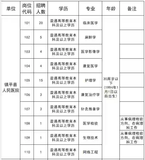 镇平县总医院2024年公开招聘专业技术人员1