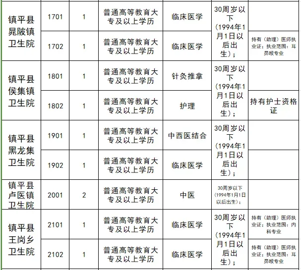 镇平县总医院2024年公开招聘专业技术人员1