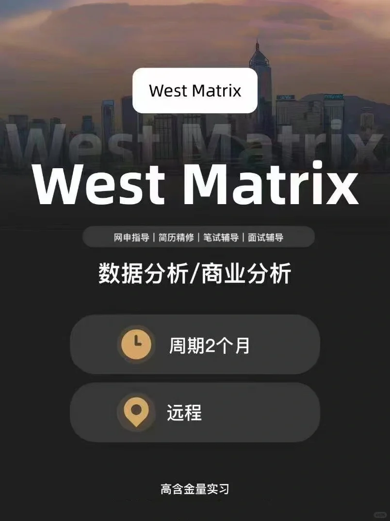 数据分析 美国正式走人事（留学生实习岗