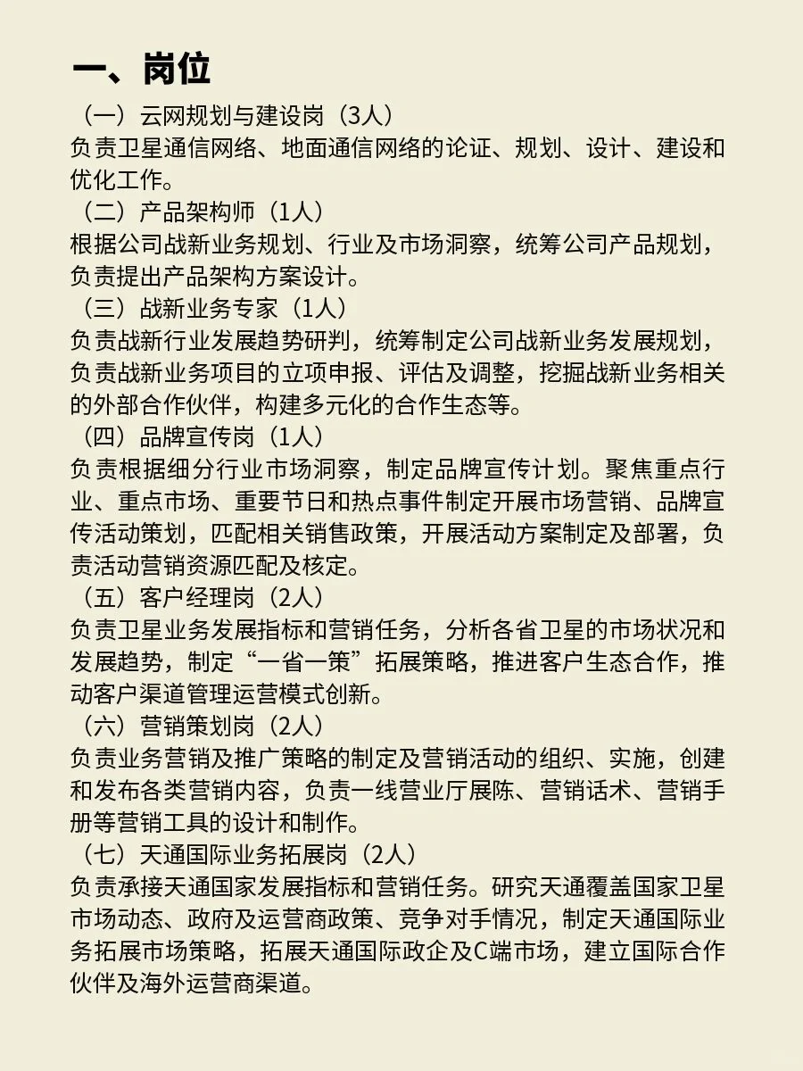 社招！中国电信卫星公司（北京）！