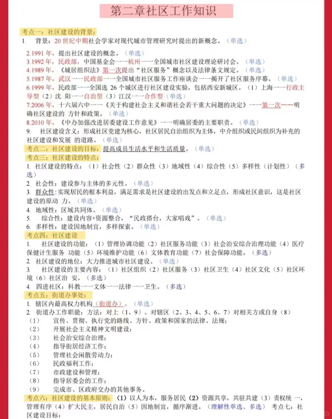 社区招聘考试，背完这些就牛了😂