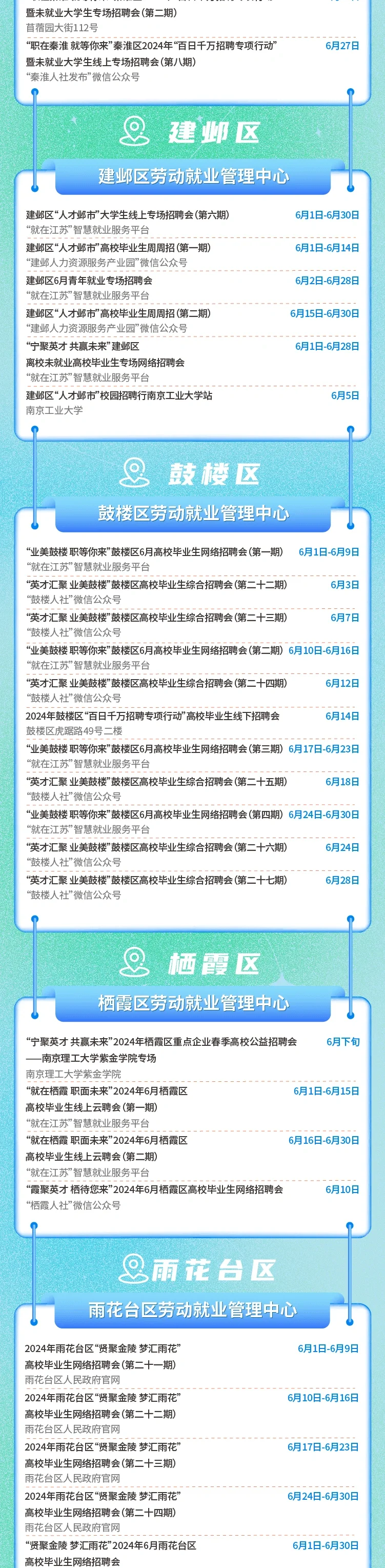 南京6月招聘汇总—182场