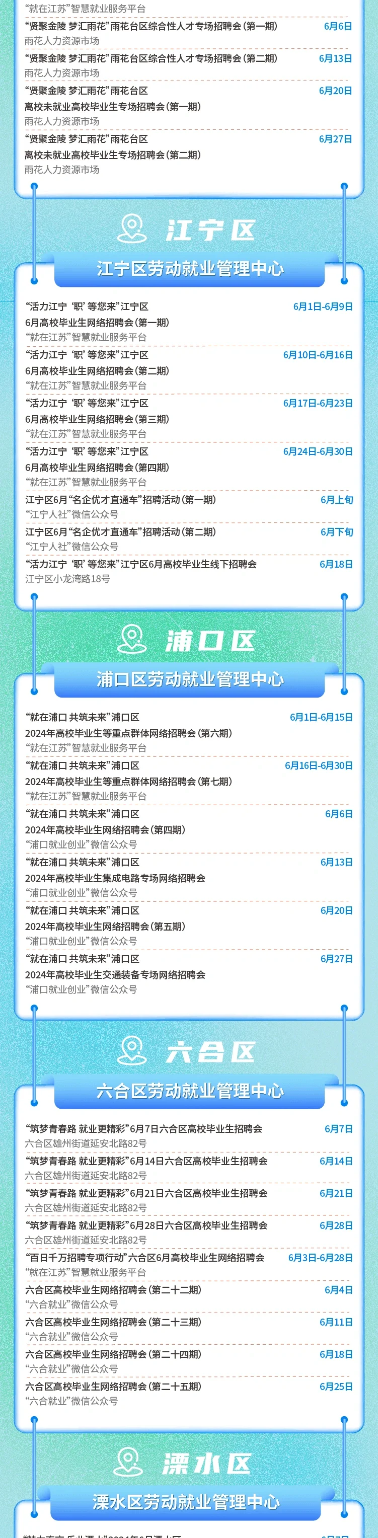 南京6月招聘汇总—182场