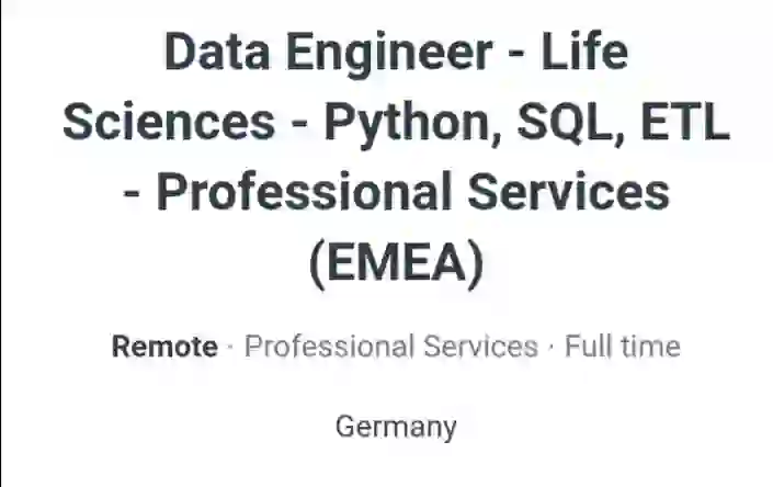 生物背景的data engineer岗位