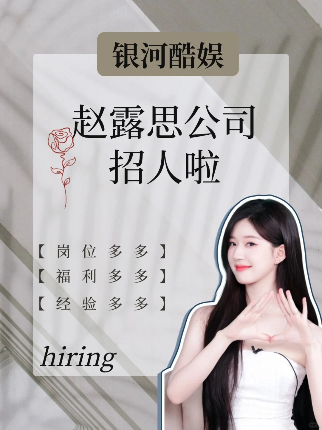 🌟赵露思公司招人啦