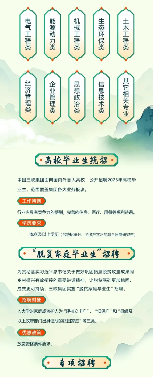 三峡集团启动2025年校园招聘