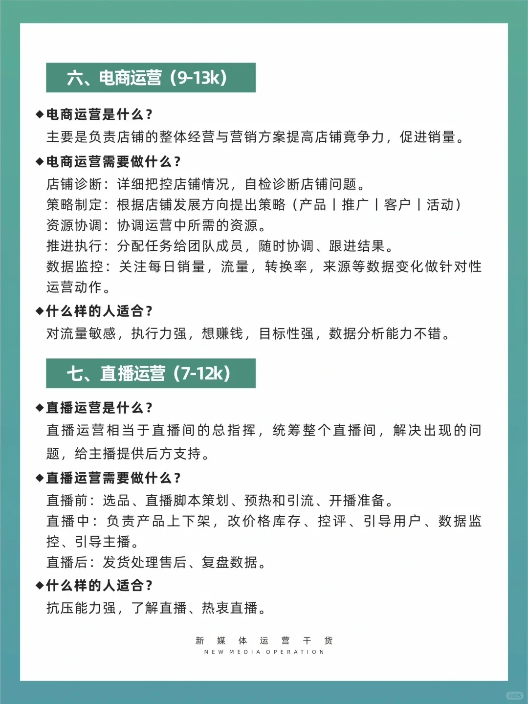 七大运营岗位全盘点，看看你更适合哪一个