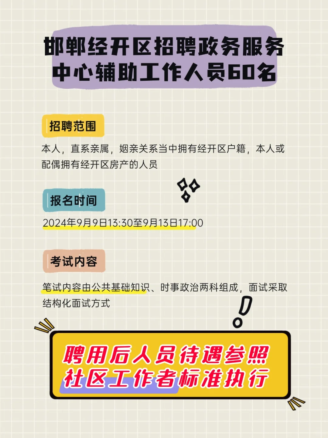 邯郸招聘政务服务中心辅助工作人员