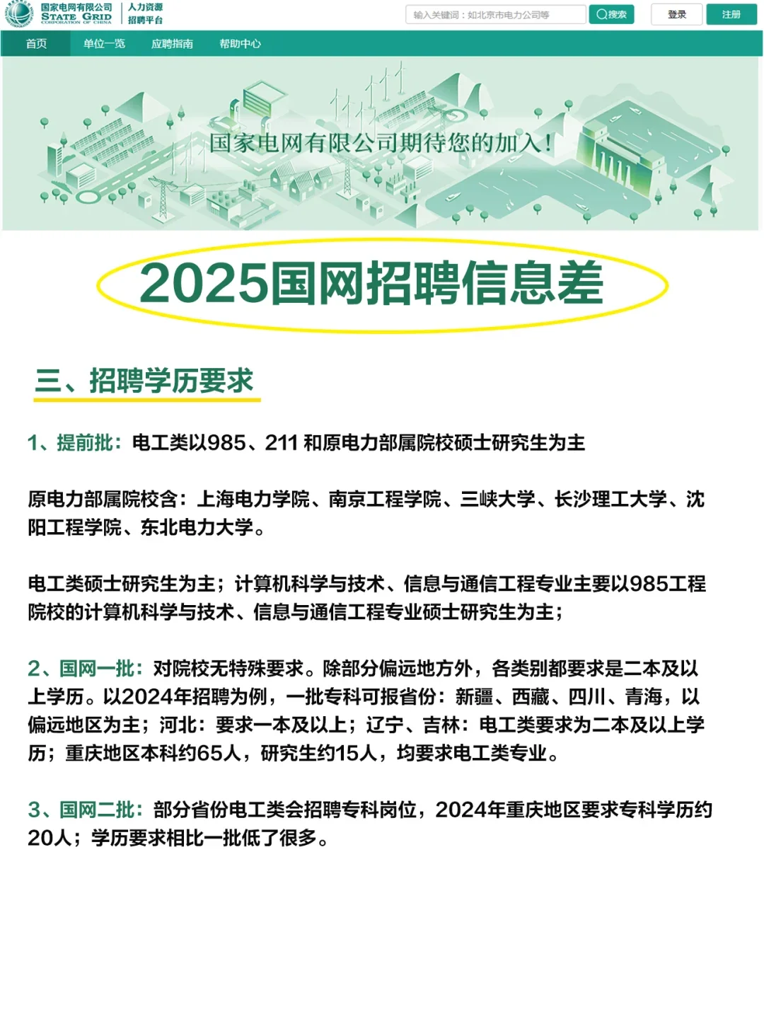 2025国家电网招聘信息！码住！