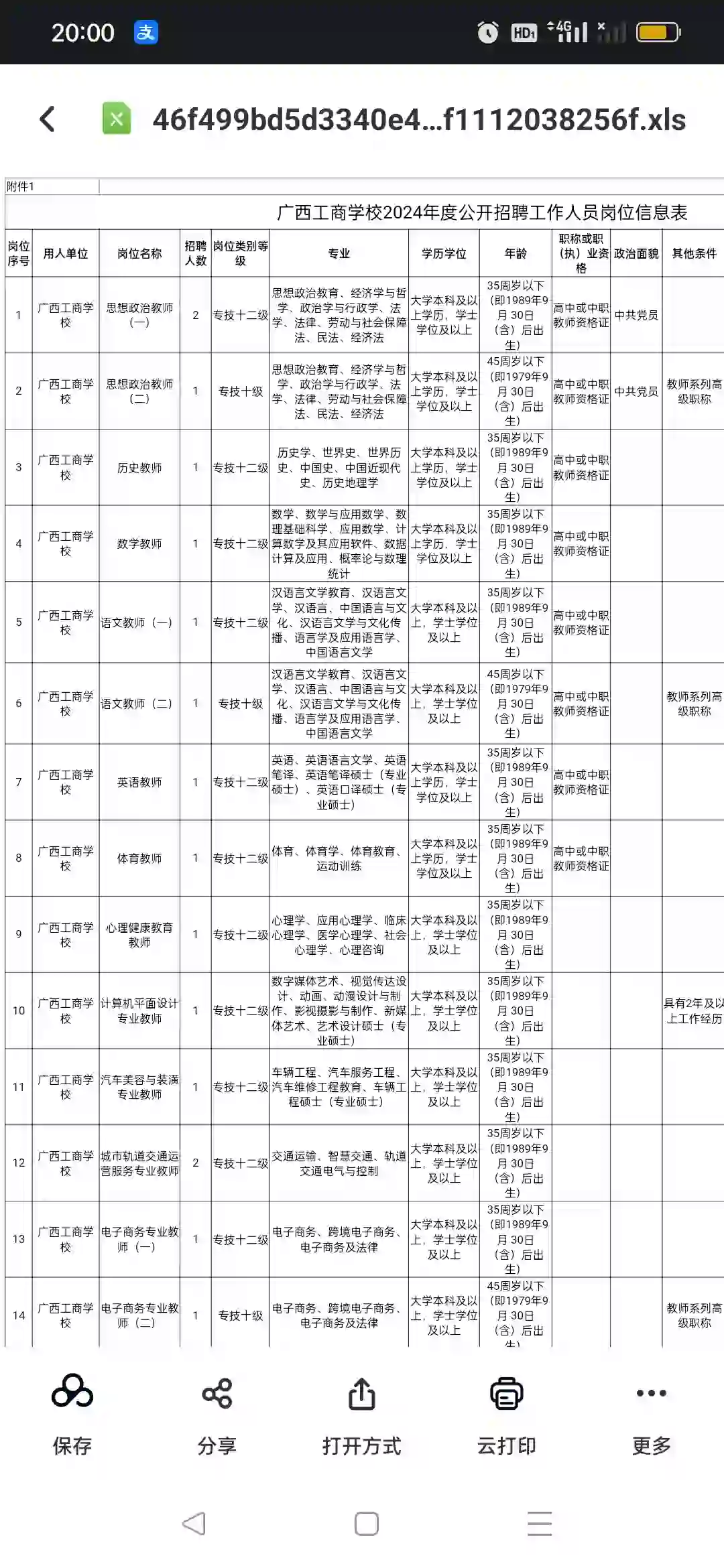 广西！区重点公办中职学校招聘！带编！