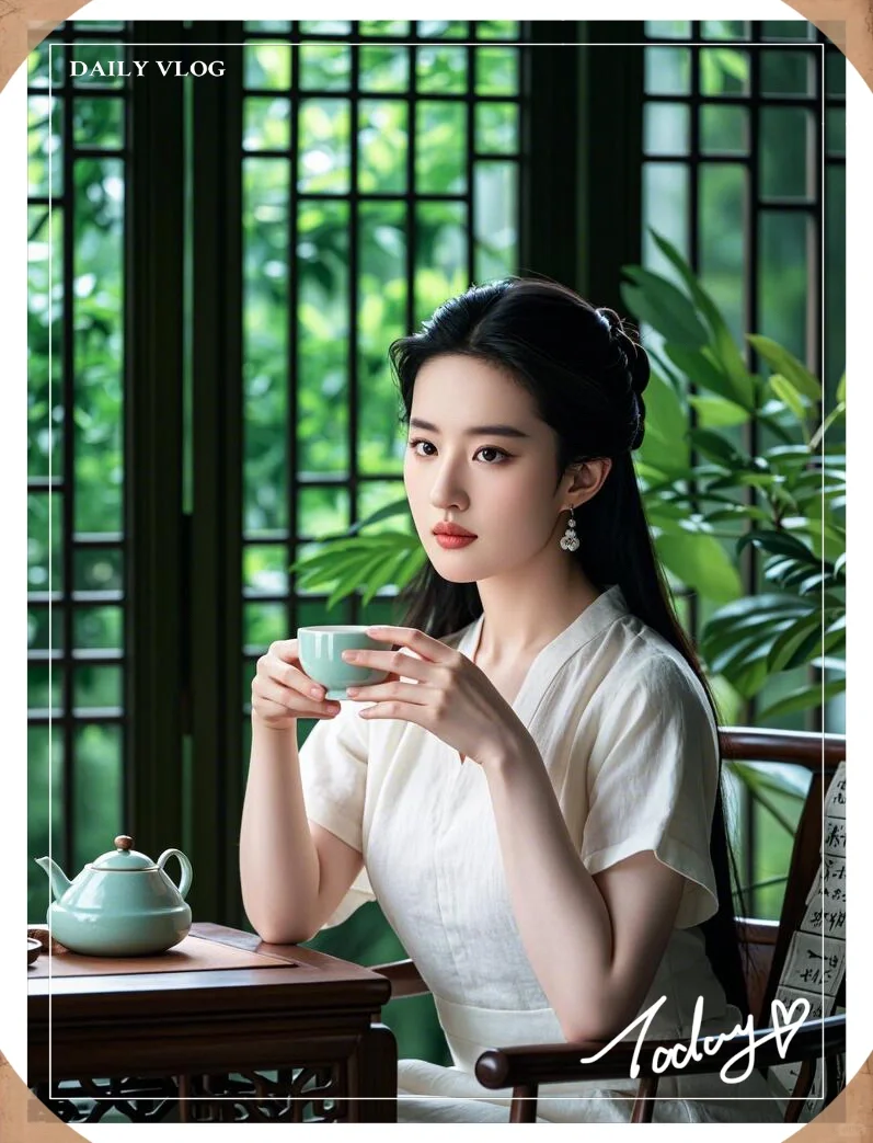 窗前茶台边的宁静时光，简单生活的艺术