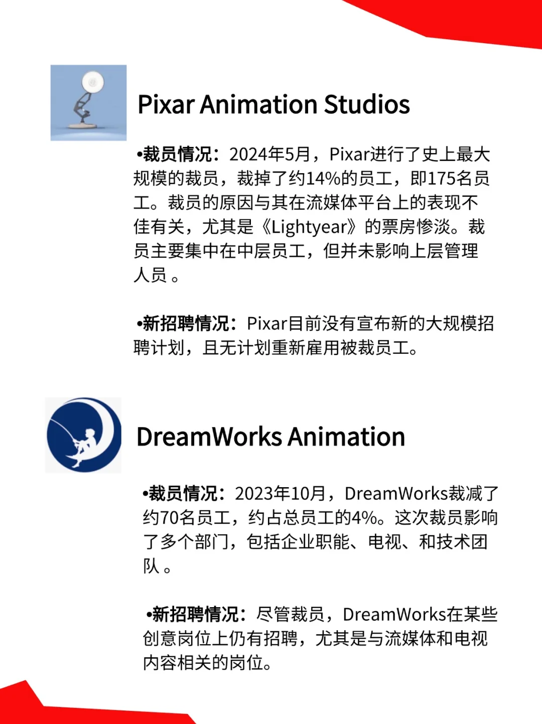 动画人必读👉盘点北美公司的裁与聘！