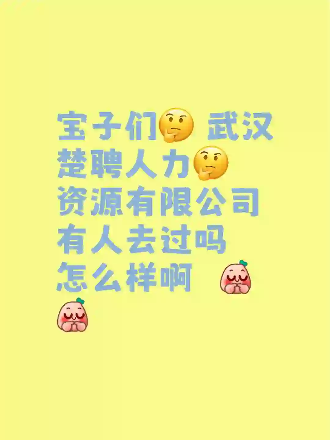 宝子们，武汉楚聘怎么样？