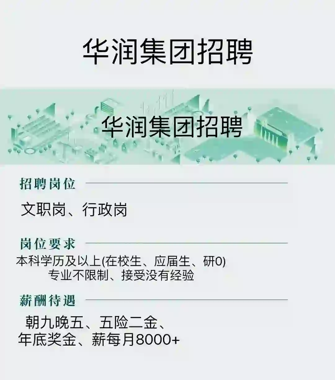 寒假有愿意来华润集团的大学生嘛？