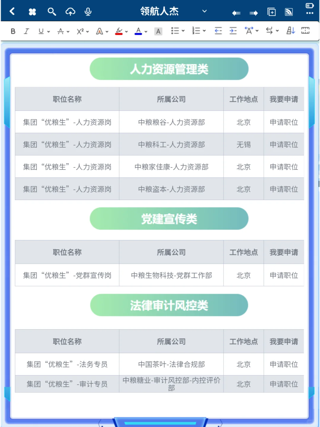 国企招聘！中粮集团2025校园招聘正式开始