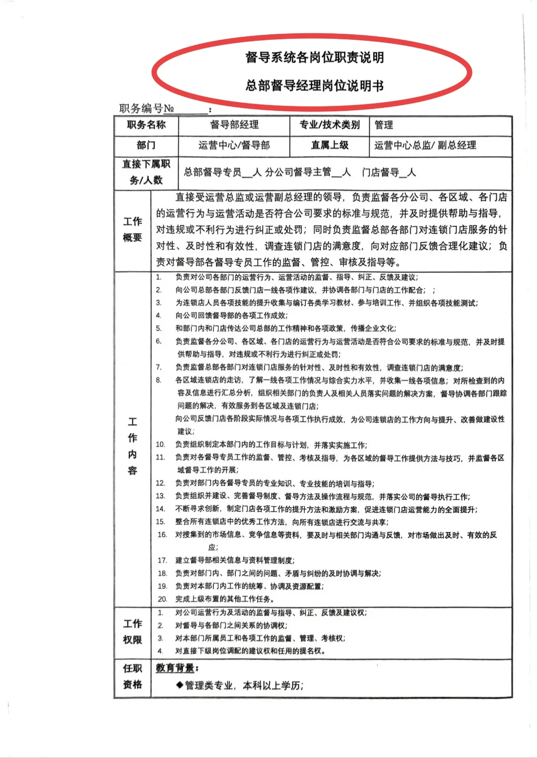 督导岗位职责怎么写❓李一环督导标准化手册