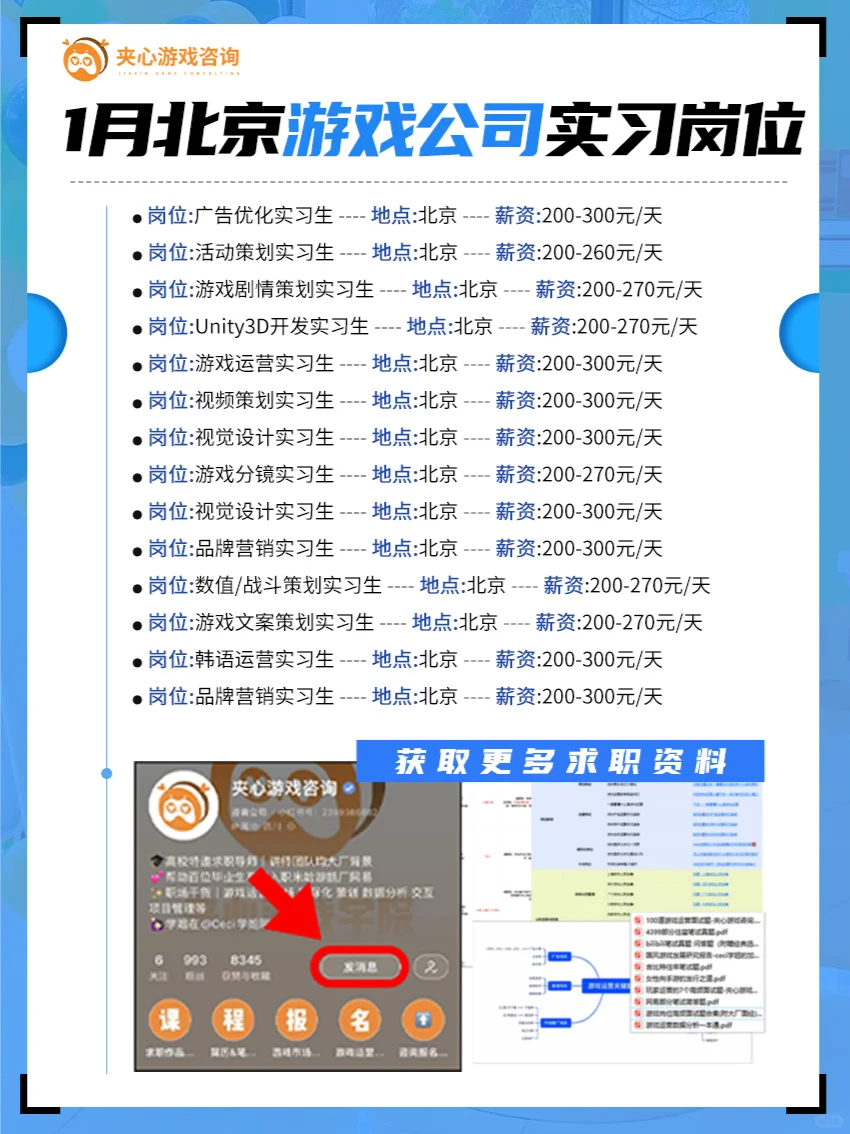一月北京游戏公司岗位汇总！最新招聘机会！