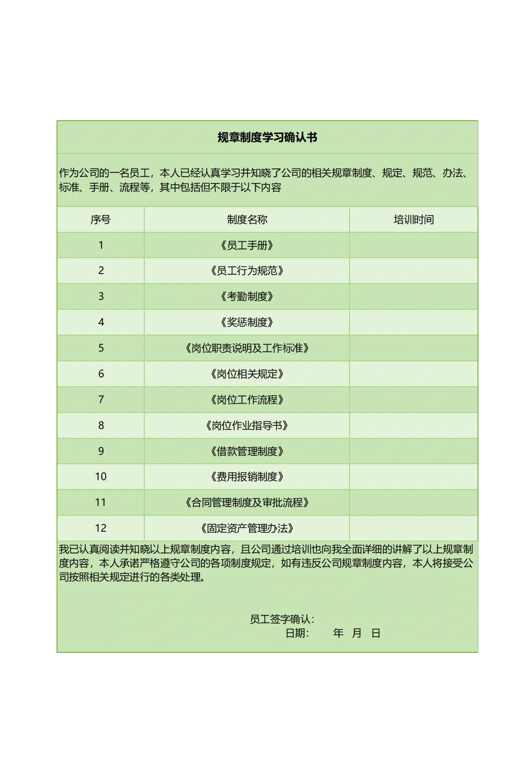 HR必知新员工入职必签的16个文件清单！