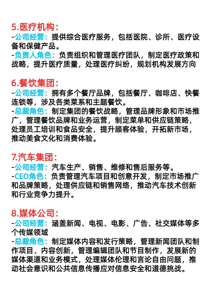 六十种霸总公司设定与总裁职责霸总迷码住！