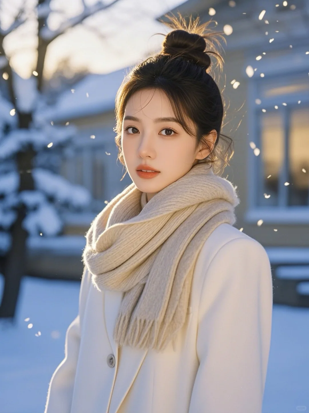 下雪真的很浪漫💕|高清美女头像 壁纸分享
