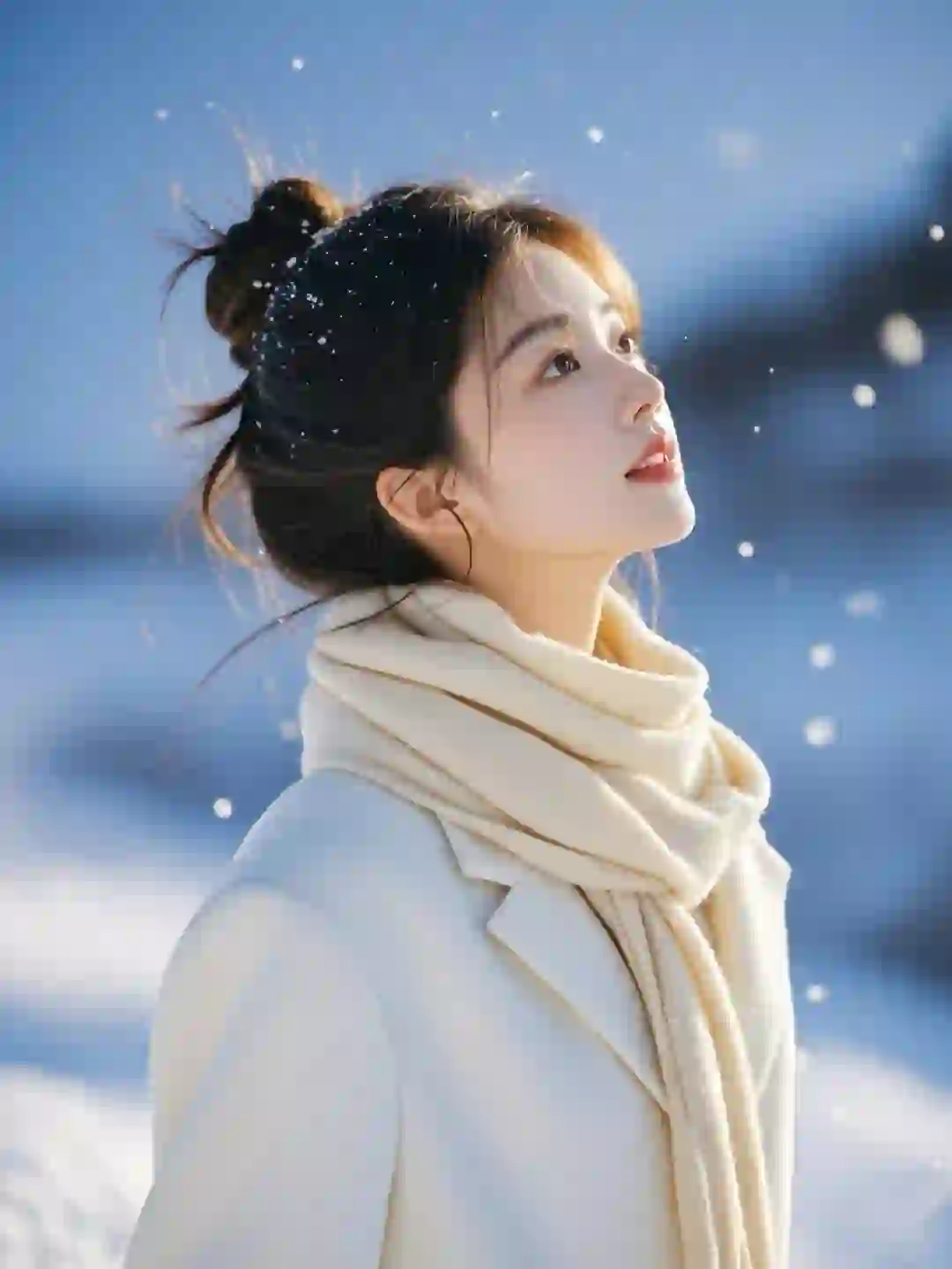 下雪真的很浪漫💕|高清美女头像 壁纸分享