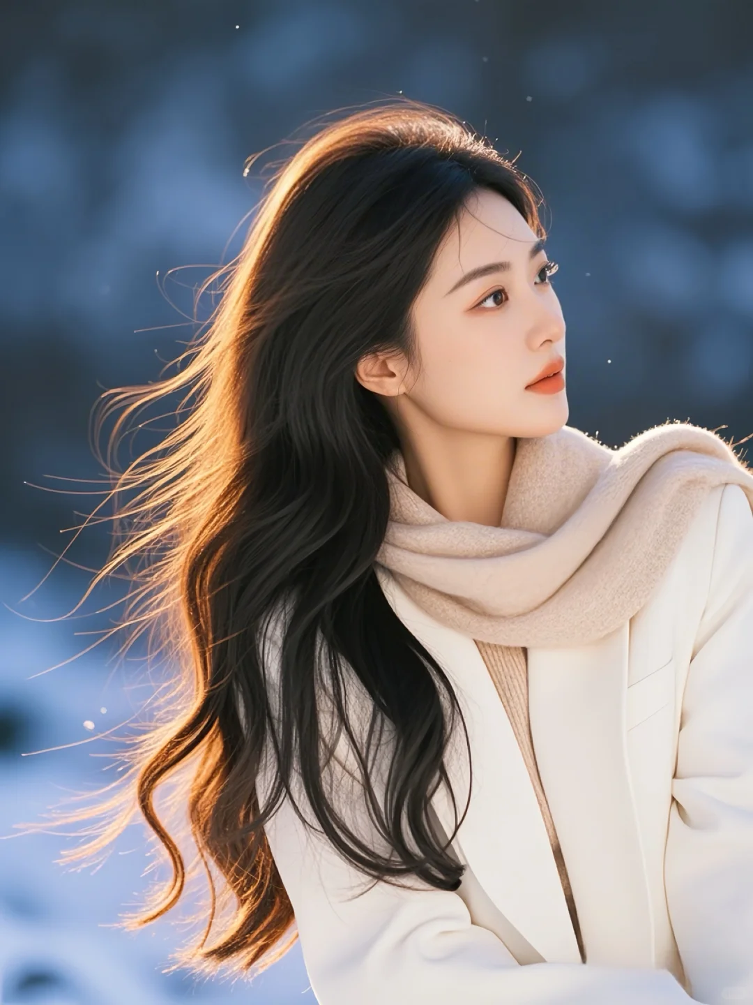 下雪真的很浪漫💕|高清美女头像 壁纸分享