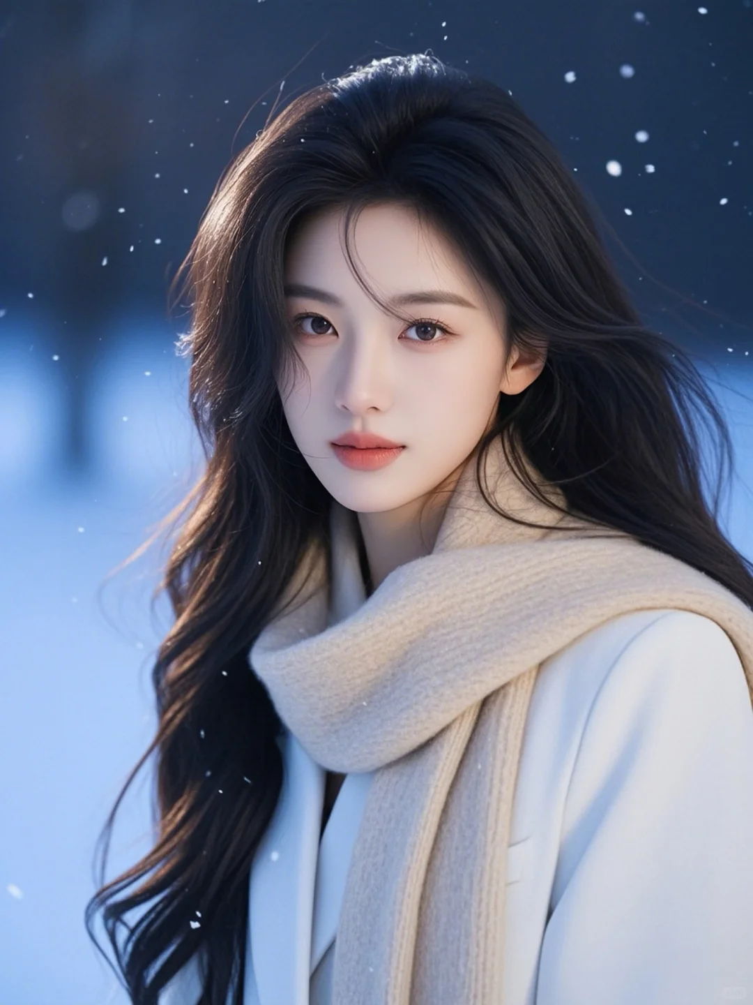 下雪真的很浪漫💕|高清美女头像 壁纸分享