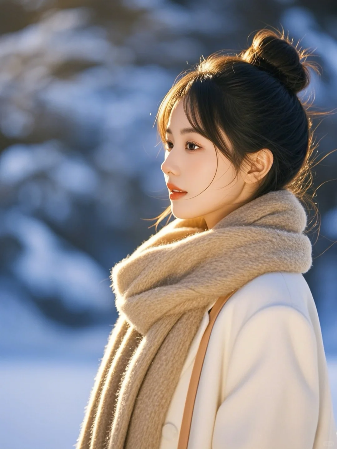 下雪真的很浪漫💕|高清美女头像 壁纸分享