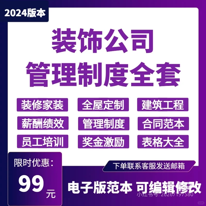 装饰公司组织架构和各岗位说明书（发电子版