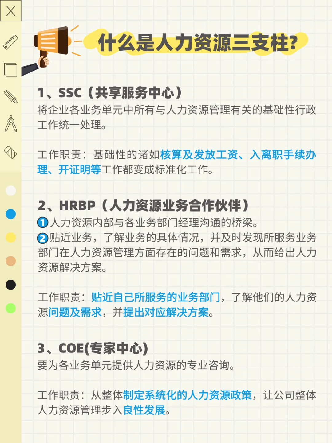 人力资源岗位必知：3大支柱与6大模块