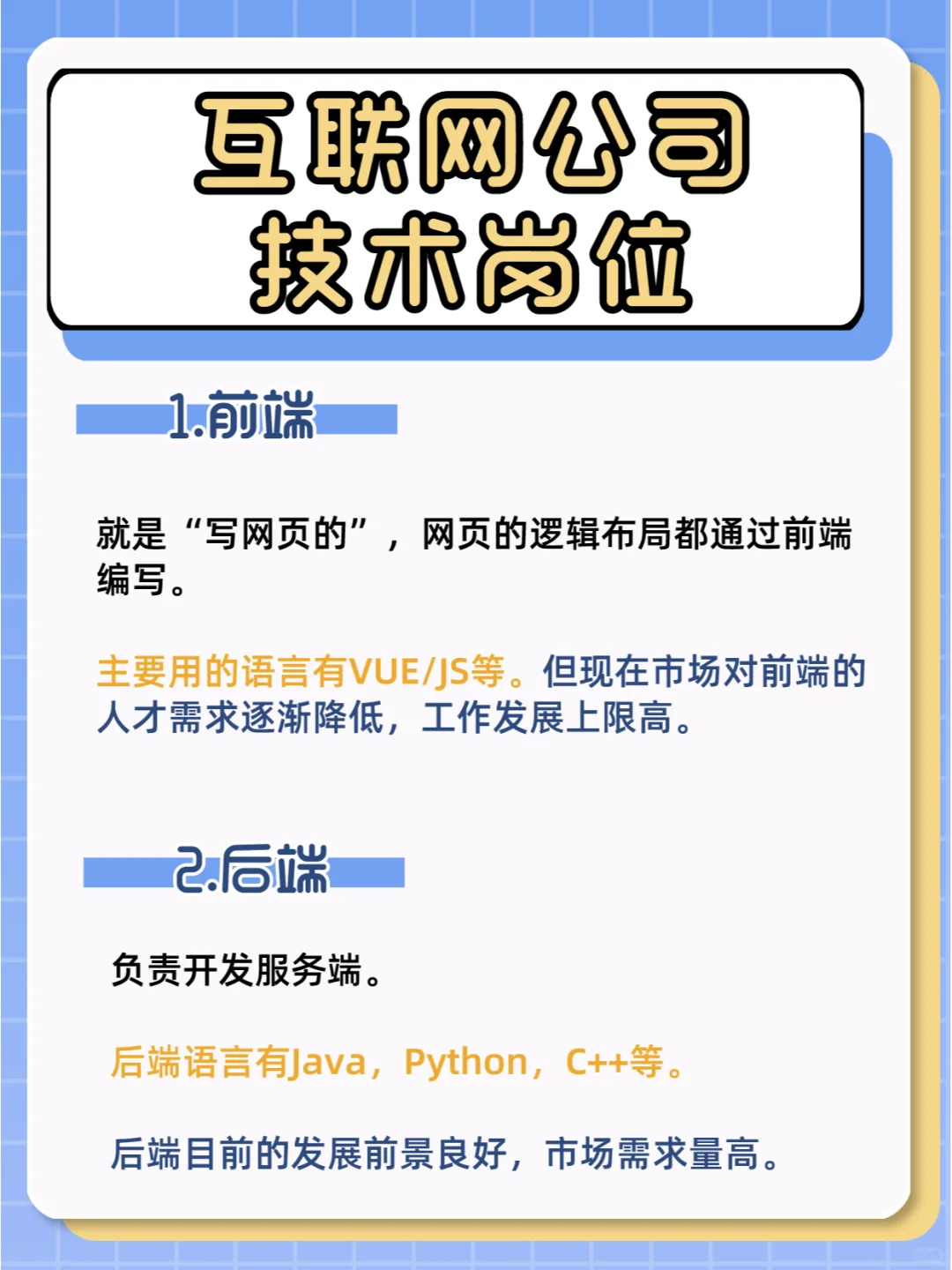 吐血整理🔥互联网岗位以及具体职责汇总！