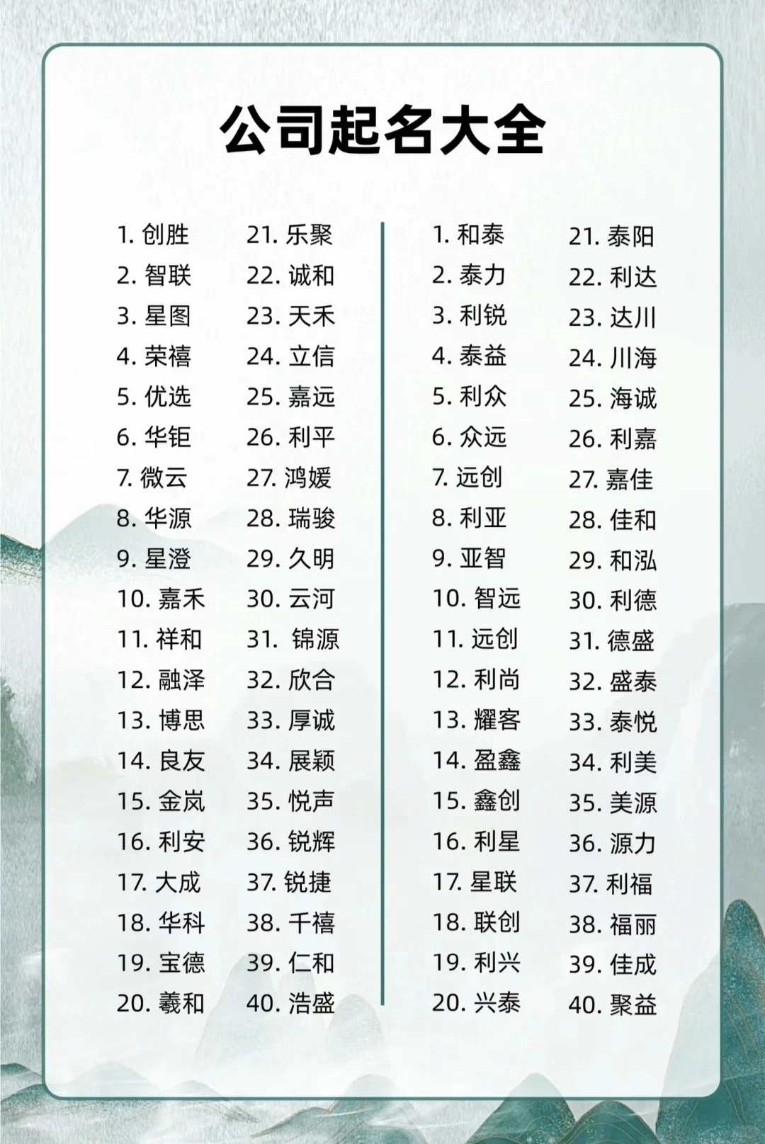 相信我！看完这篇你就能找到想要的公司名！