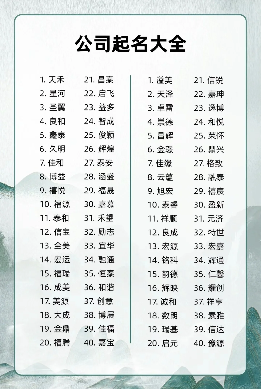 相信我！看完这篇你就能找到想要的公司名！